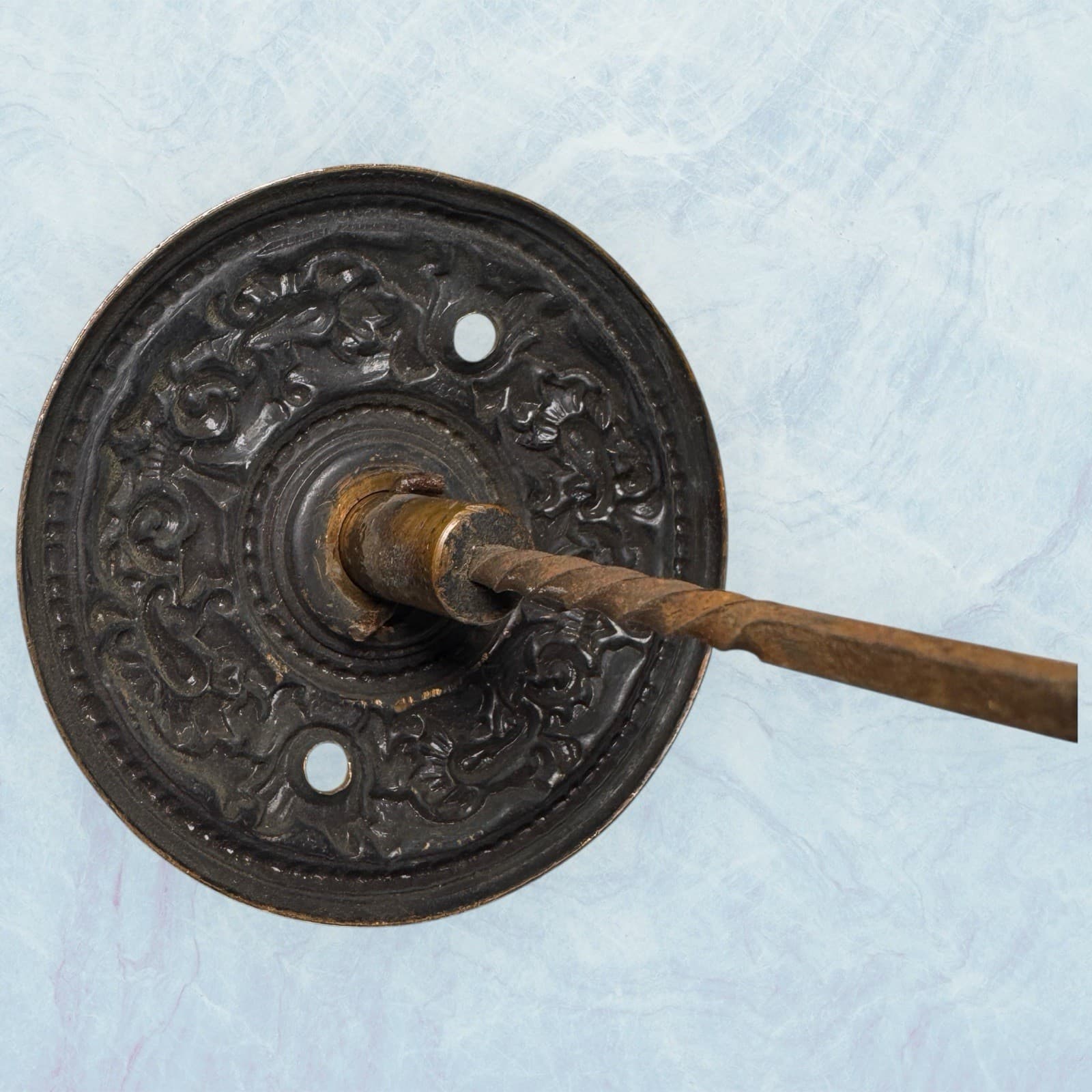 Antique Russell Erwin Eastlake Victorian Turn Doorbell Door Bell Ringer Bronze 6