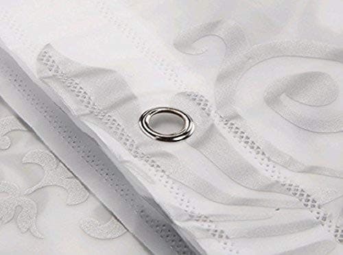  Shower Curtain Silver Grey Pattern Shower Curtain Set Durable with Hooks,72  3