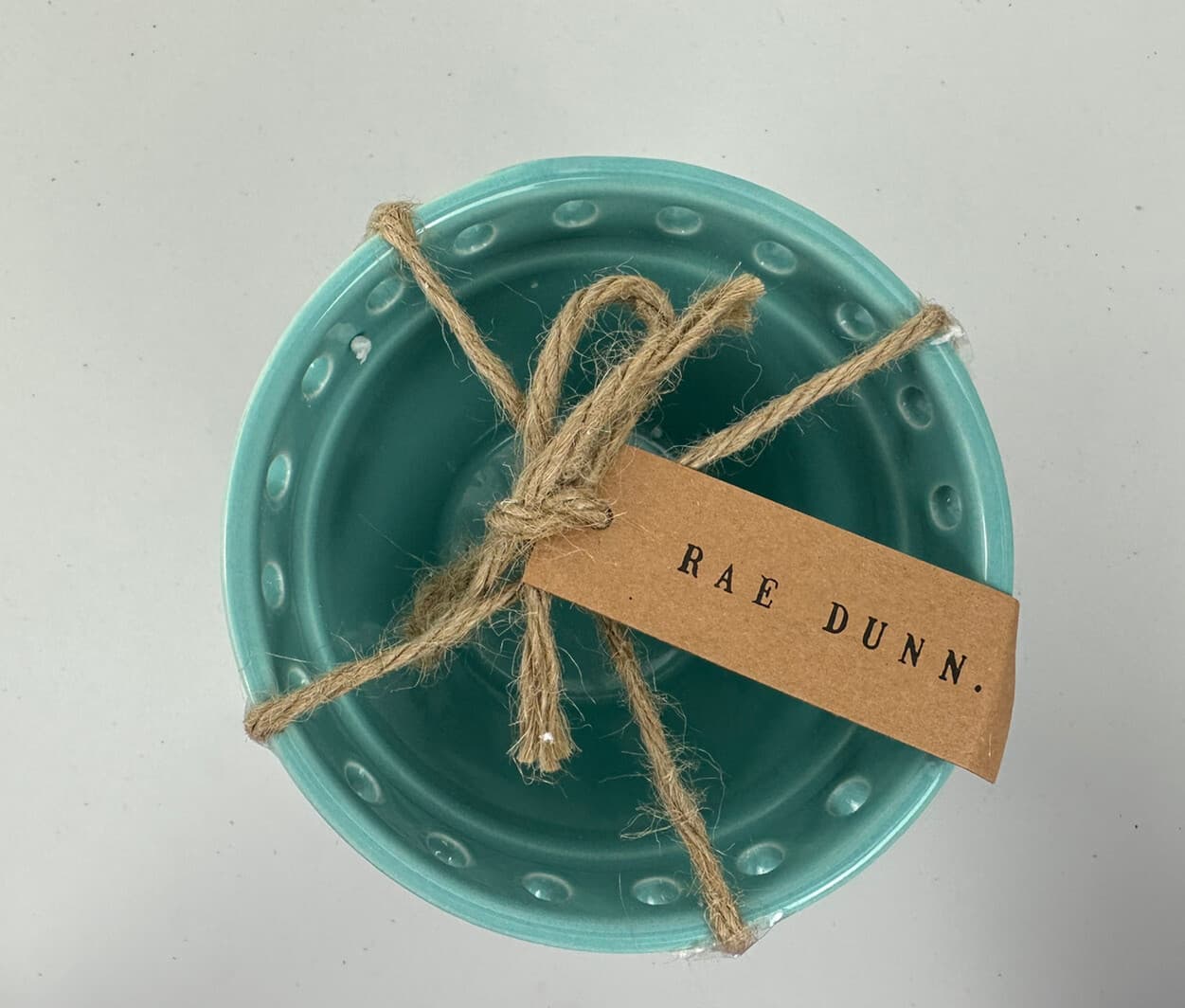 New Rae Dunn MOTHER EARTH Planter Succulent Pot w/Saucer Color Aqua 5 In Tall 6