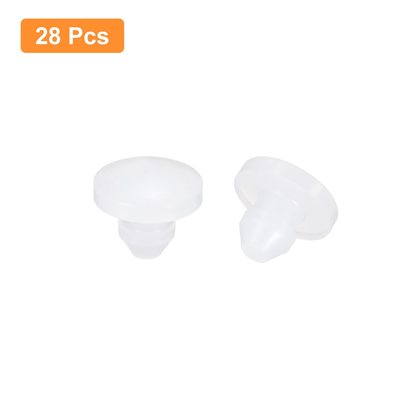 28Pcs Silicone Plugs, Rubber Round Hole Plugs for 2.5-3mm Hole, Translucent 3