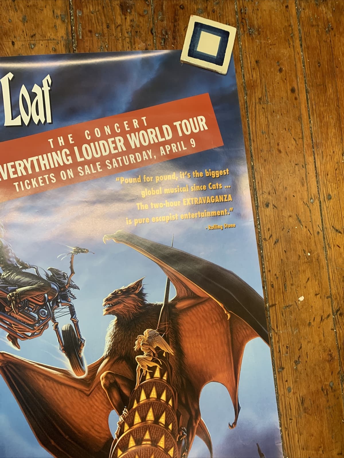 MEAT LOAF  EVERYTHING LOUDER WORLD  TOUR  -  ORIGINAL ROLLED ROCK CONCERT POSTER 3