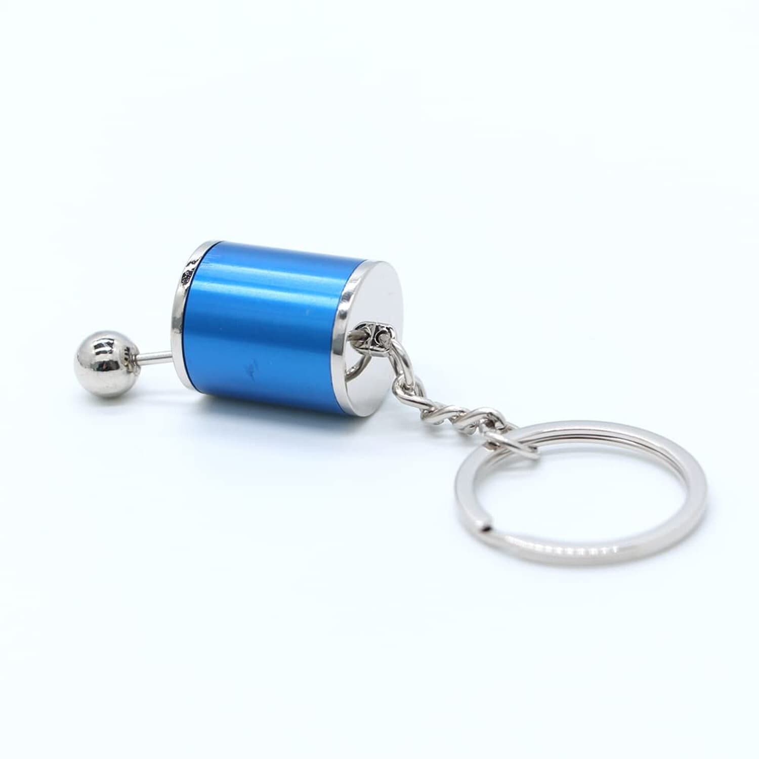 BLUE 6 Speed Manual Transmission Shift Gearbox Keychain Moving Fidget Toy Keys 4