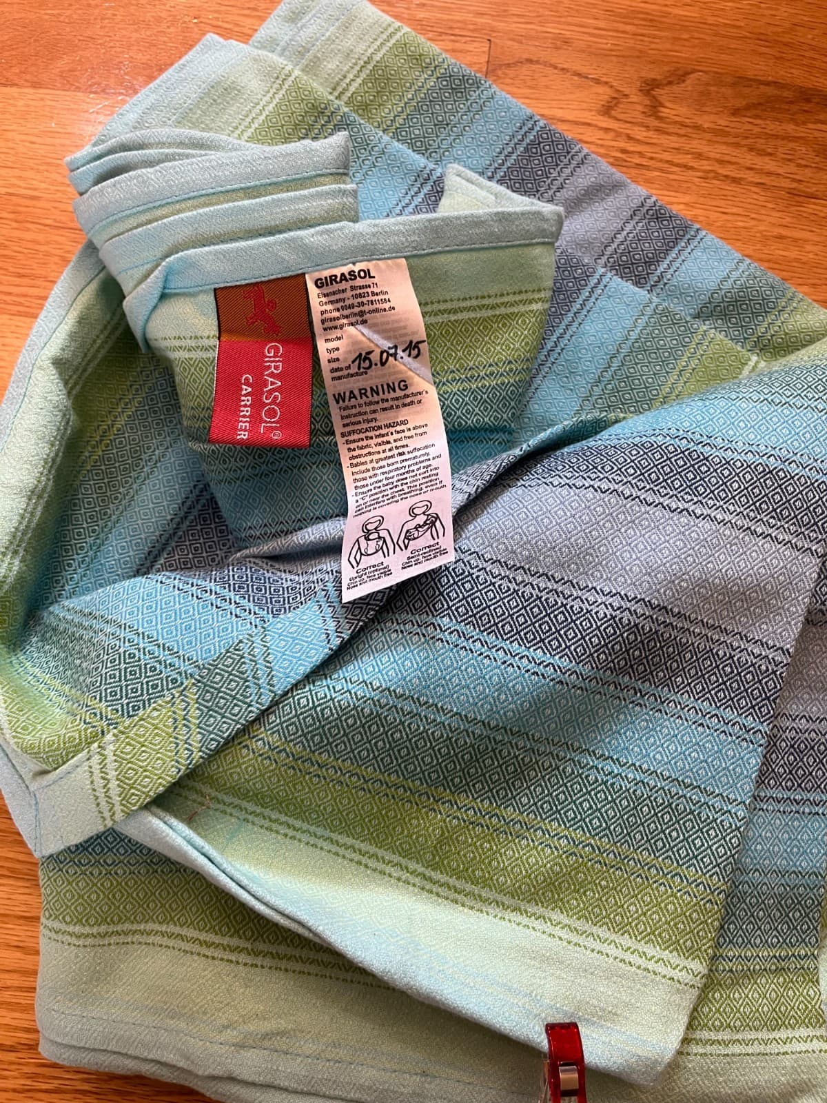 Girasol Primavera Diamond Weave 4.2m Size 5 Hand Woven Baby Wrap 2