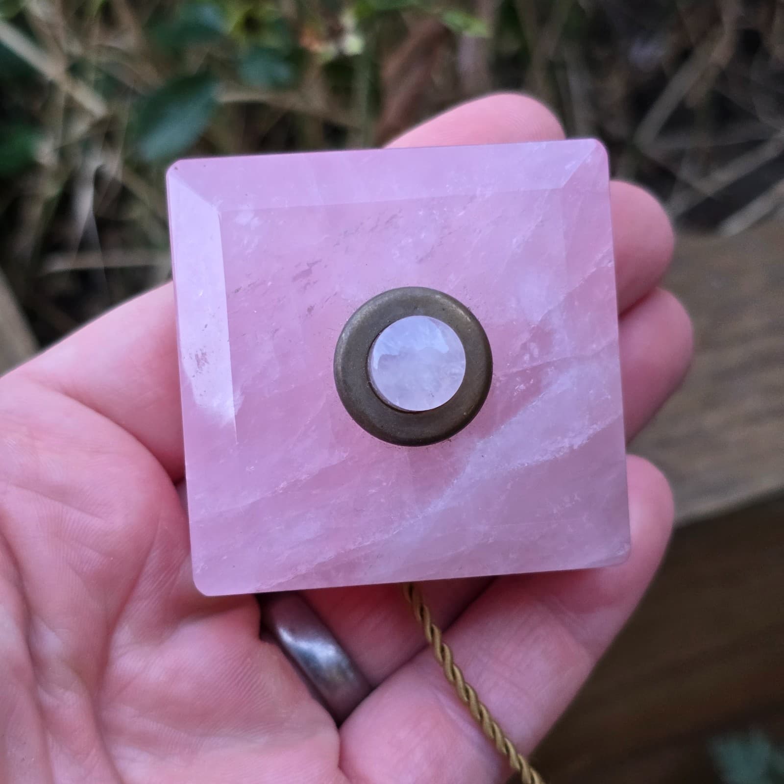 Antique Rose Quartz Servants Bell Push Call Button -  Carved c19th Superb Switch 5