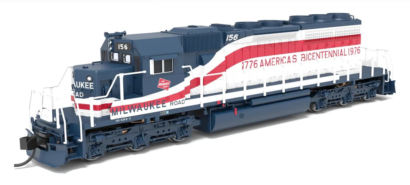 BROADWAY LIMITED N GAUGE EMD SD40-2 DC/DCC READY MILW #156 BICENTENNIAL  PN 9486