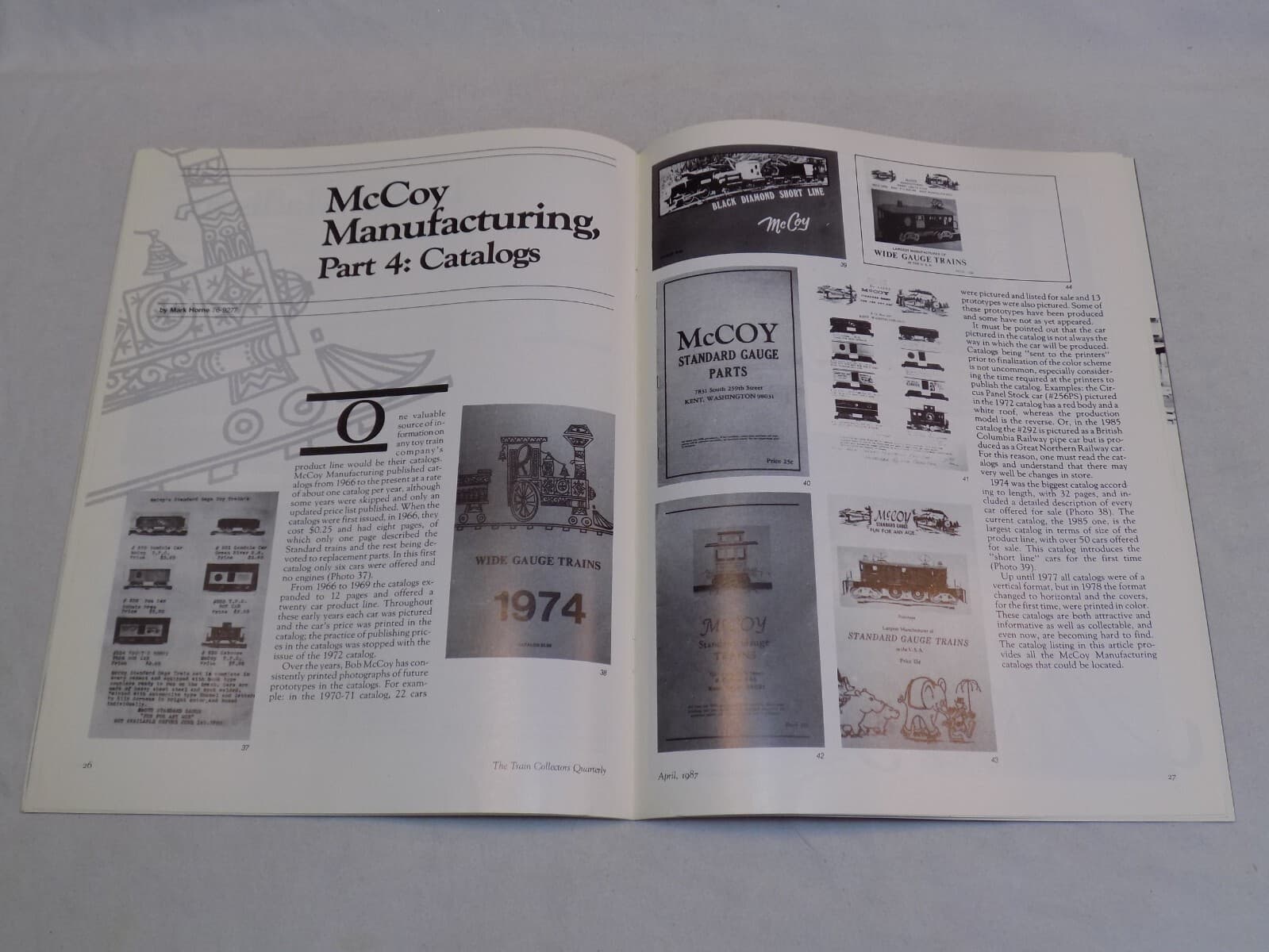 The Train Collection Quarterly Magazine April 1987 Raleigh North Carolina NC TCA 2