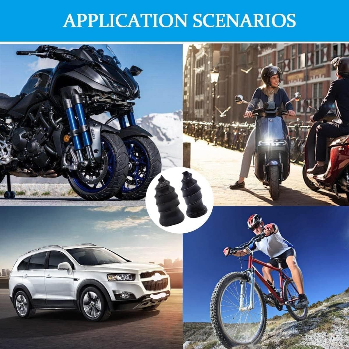 60 Pcs Tire Repair Rubber Nail Screw Tire Plugs Quick Puncture for Car Tru 6