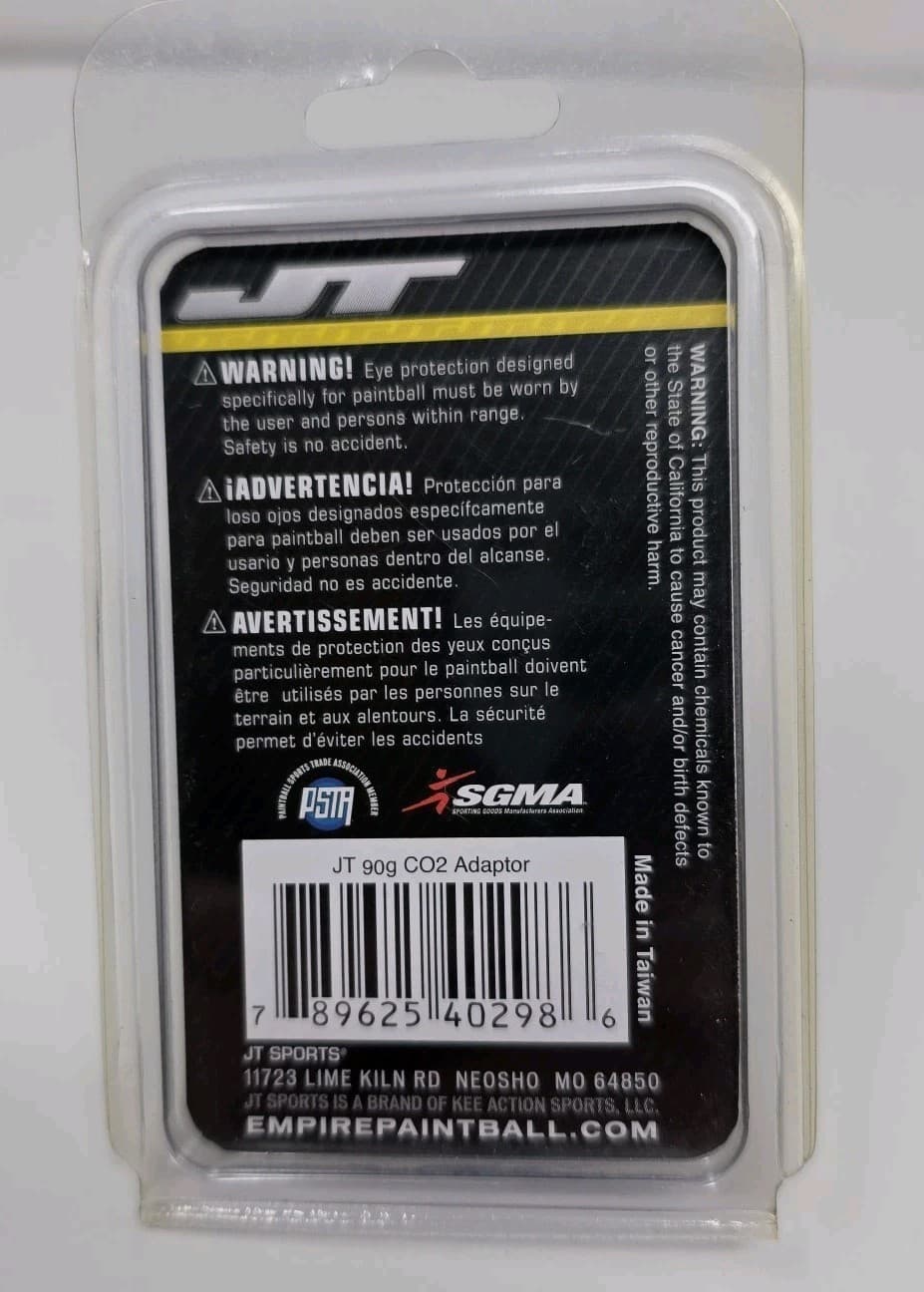 JT CO2 Paintball Tank Adapter for 90g Pre-Filled CO2 Tanks NEW 4