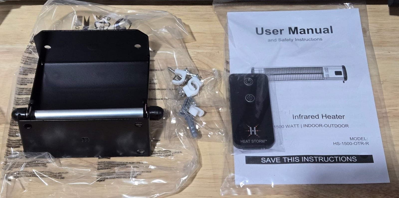 Heat Storm Tradesman Remote Infrared Quartz Portable Space Heater HS-1500-OTR-R 6