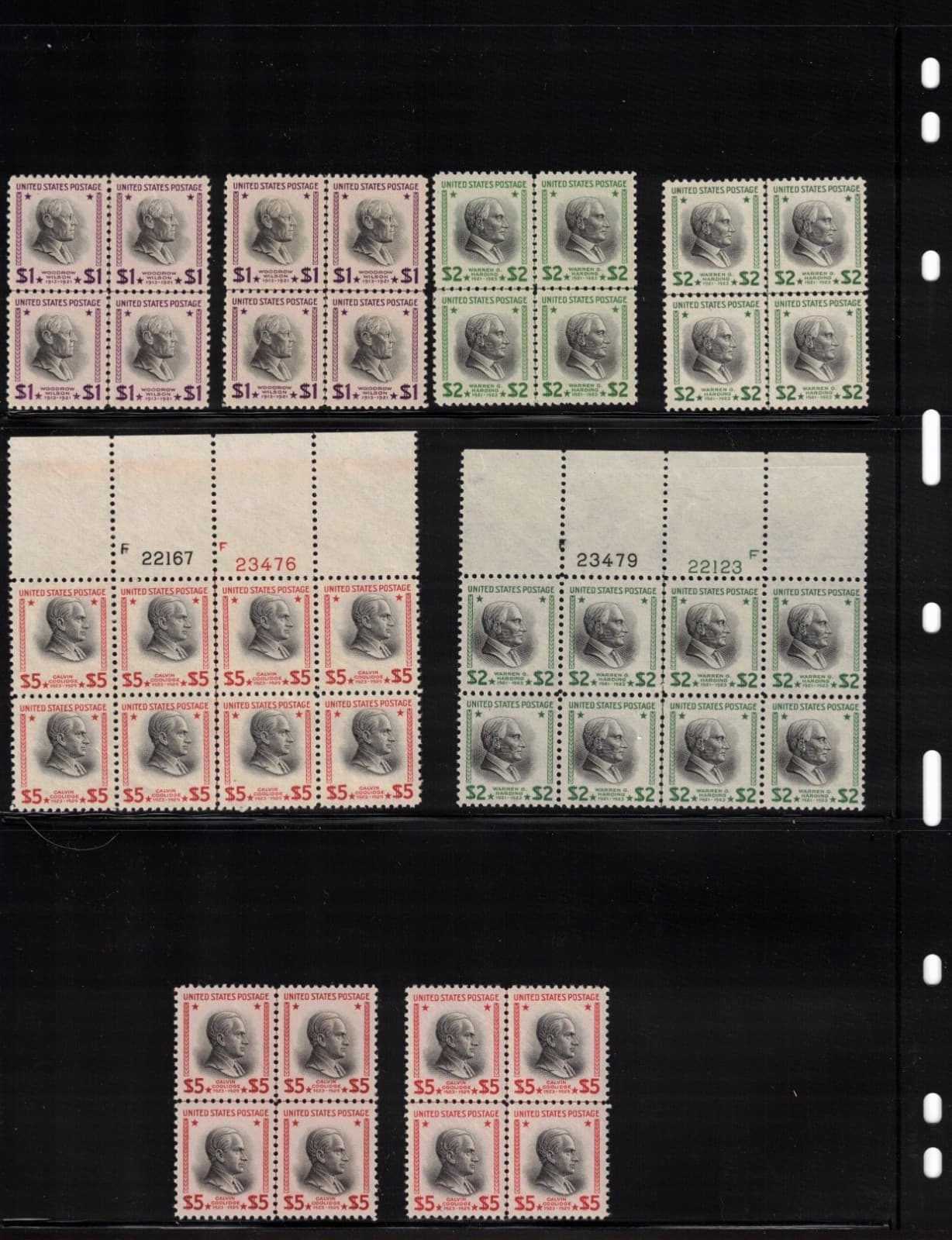 USA Scott 832-834 MNH Multiples - Plate Blocks, Centerline Blocks (SCV $2000+) 2
