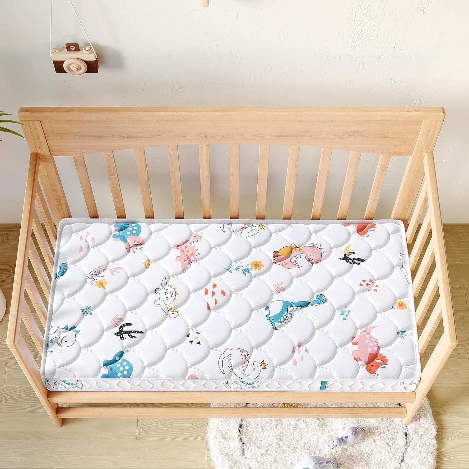 Colchón de cuna de 5" y colchón para niños pequeños, de doble cara y firme 5