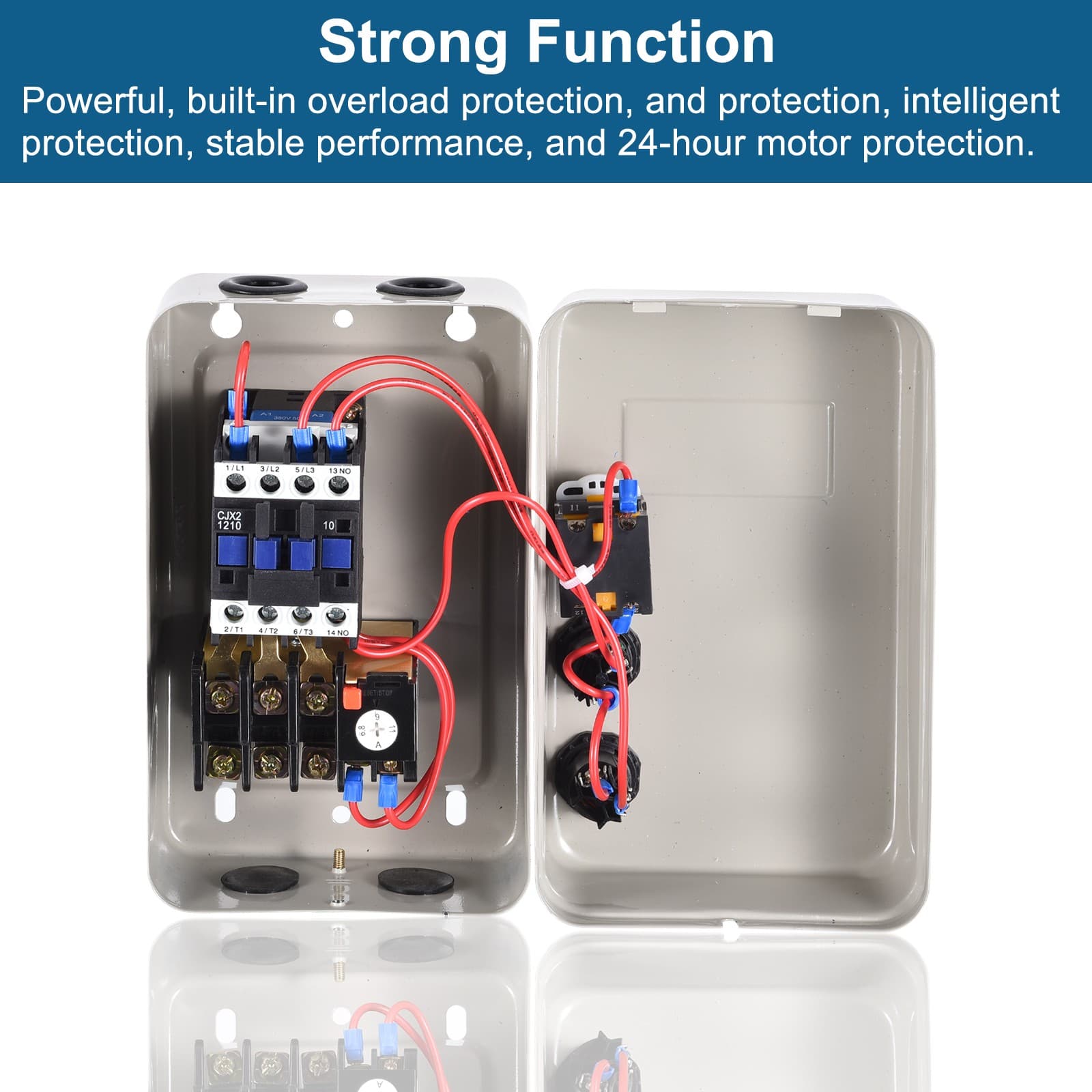 Magnetic Electric Motor Starter 380V 4KW 5HP 3 Phase Magnetic Switch Starter 4