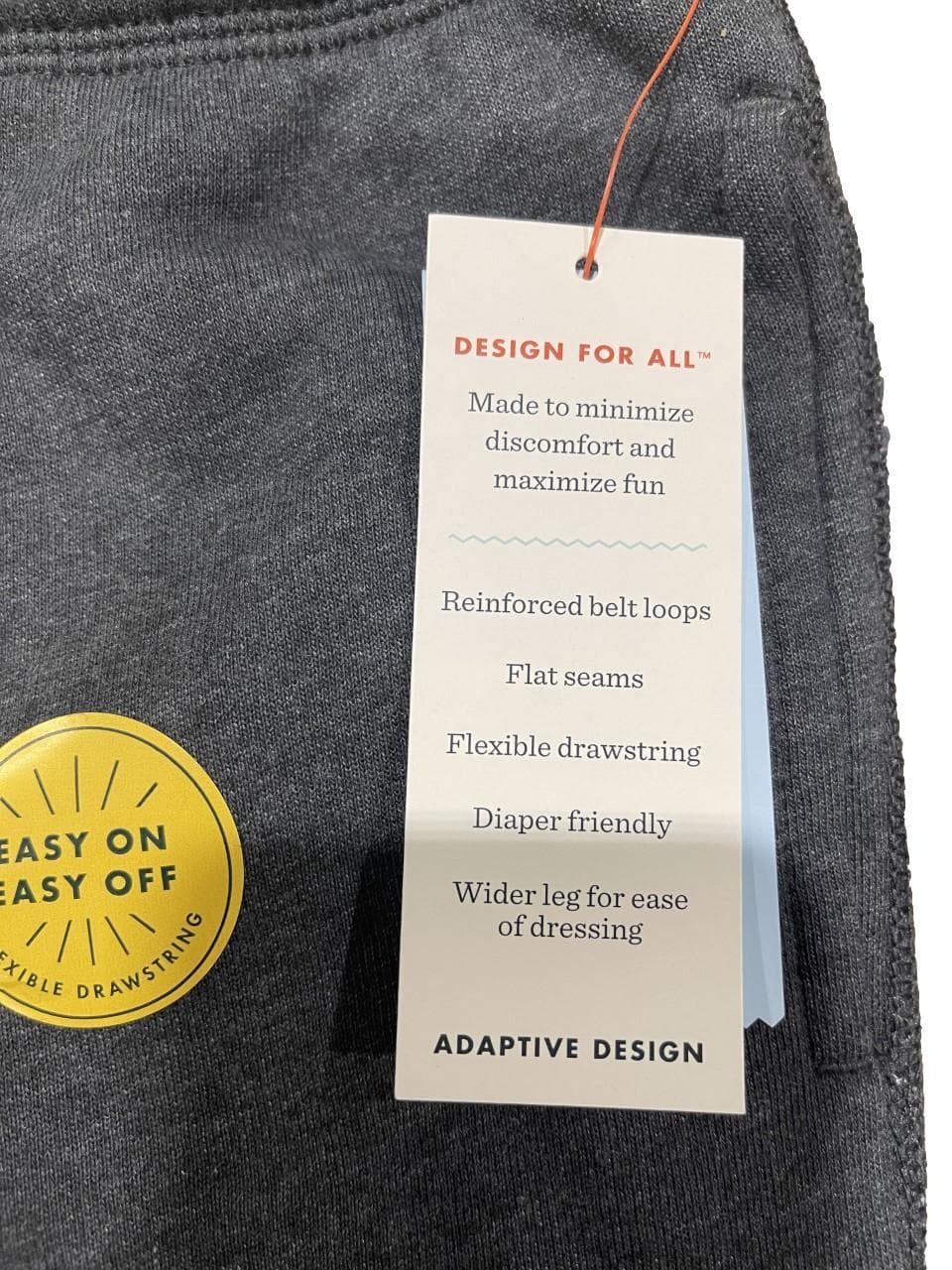 Boys' Adaptive Fleece Jogger Pants - Cat & Jack Gray S (6/7) 3