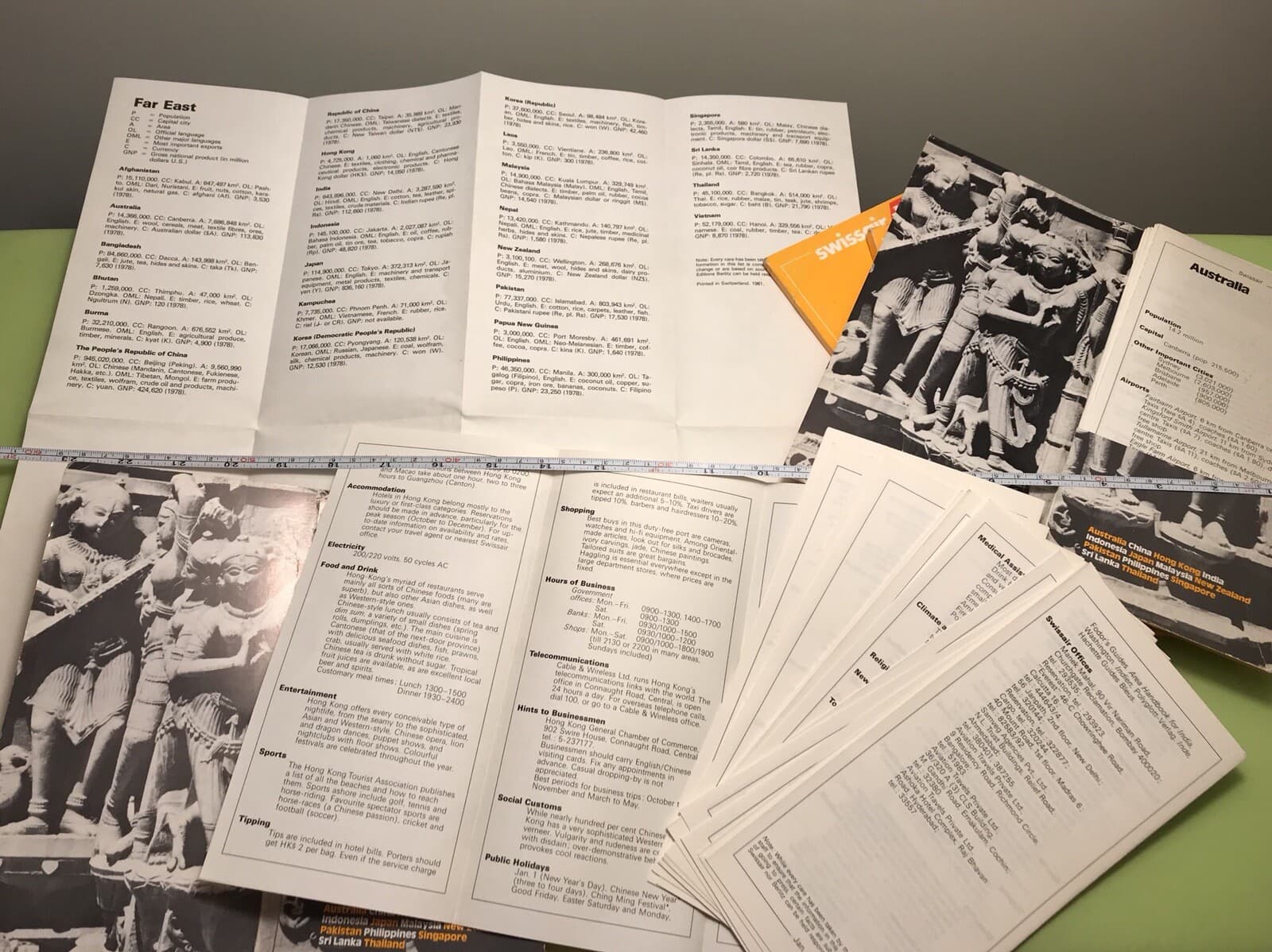 VINTAGE SWISSAIR AIRLINES BIG LOT ROUTE MAP TRAVEL BROCHURE ADVERTISING FLIGHTS 3