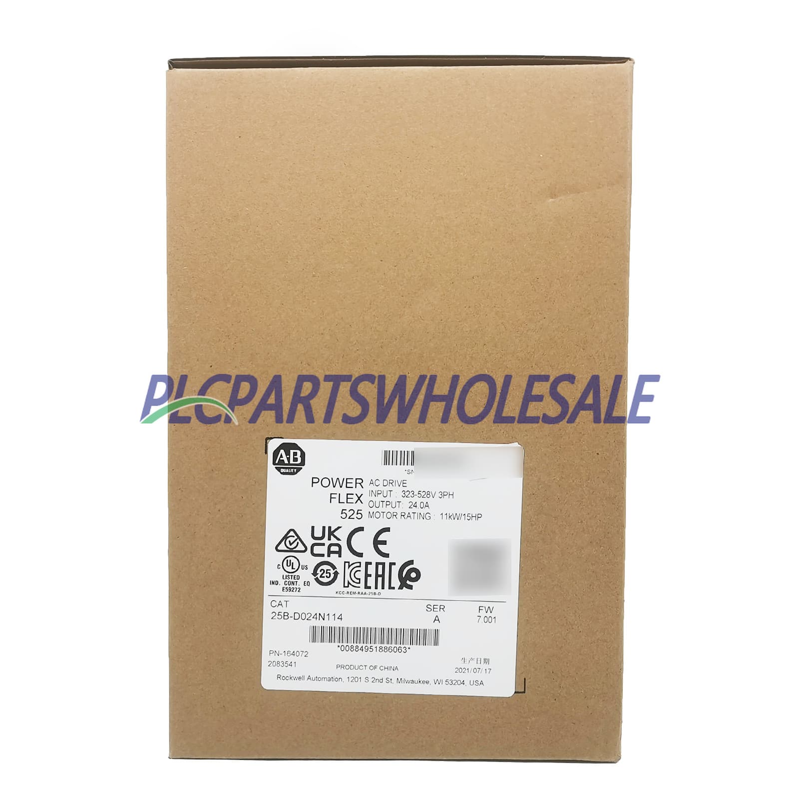 Allen-Bradley 25B-D024N114 PowerFlex 525 11kW (15Hp) AC Drive Variable Frequency 2