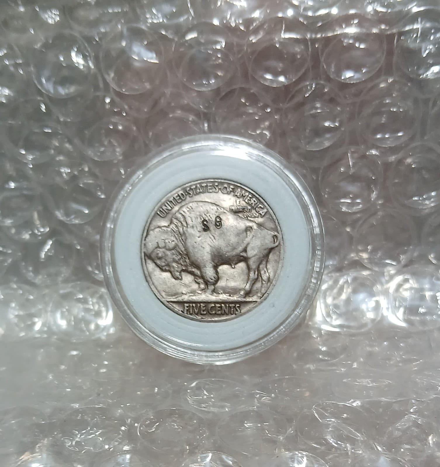 1935 Hobo Nickel Buffalo Nickel "Owl"  Carved Coin Art 2