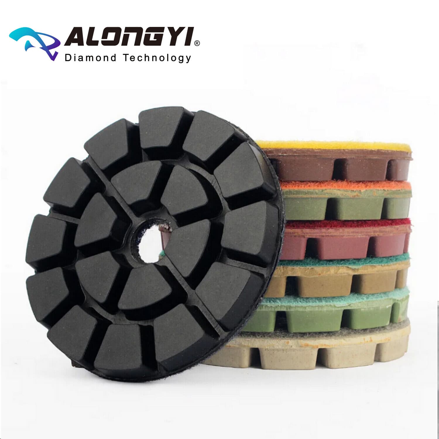 7pcs 4" Diamond Renew Sanding Disc Wet Polishing Pads For Concrete Resin Bond