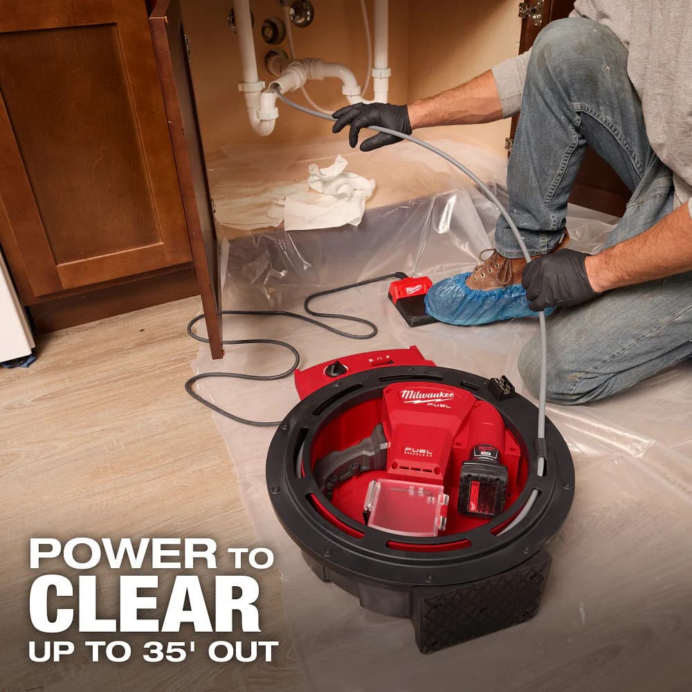 Milwaukee 2519-21 M12 FUEL 12V High Speed Chain Snake for 1-1/4"-2" Pipes 4