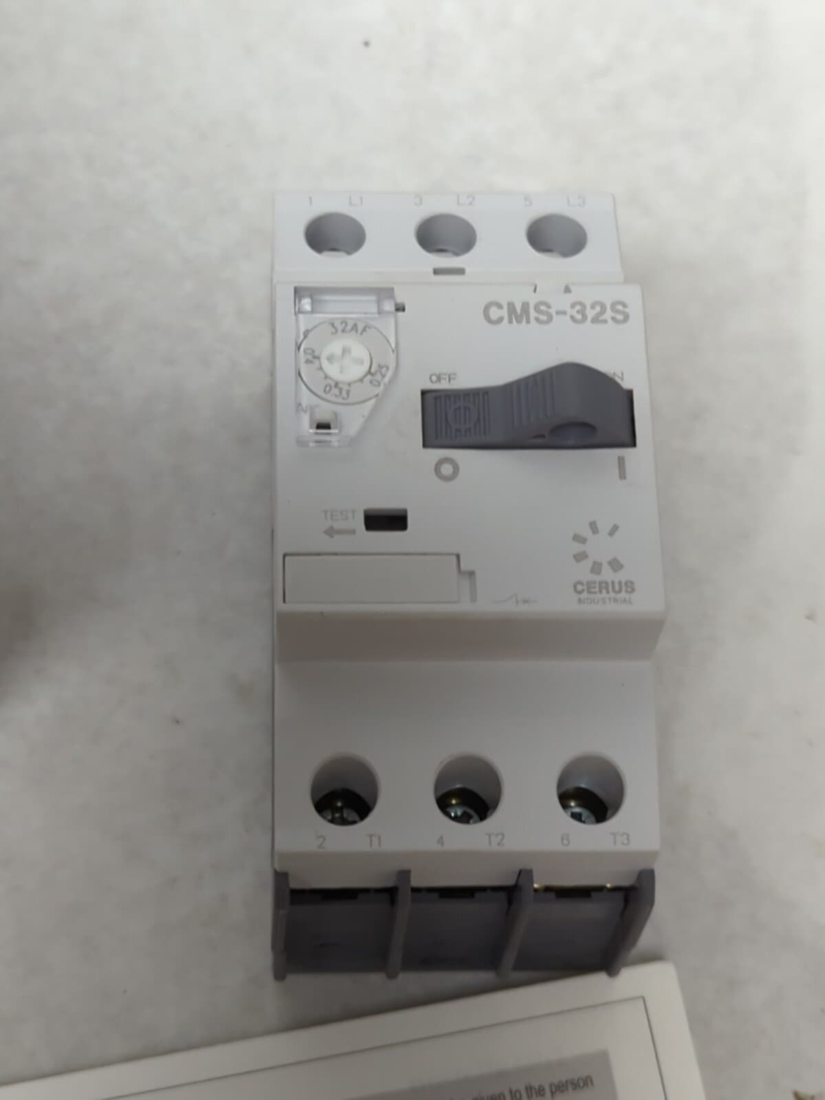 CERUS,CMS-32S,MANUAL MOTOR STARTER FOR CONTACTOR NEW 4