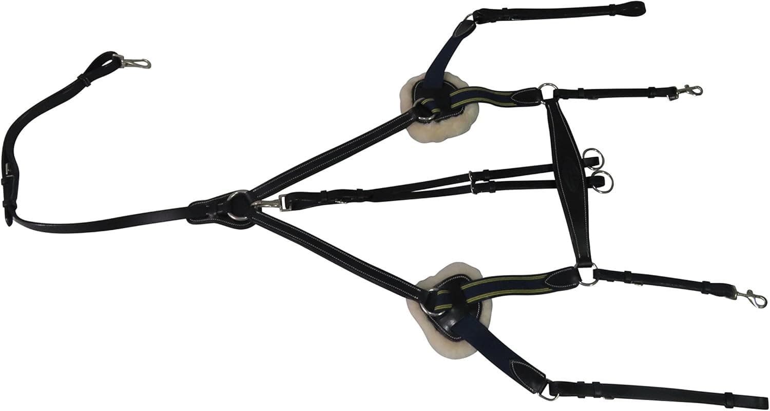 Henri de Rivel Pro 5 Point Elastic Breastplate Martingale w/ Running Attachment