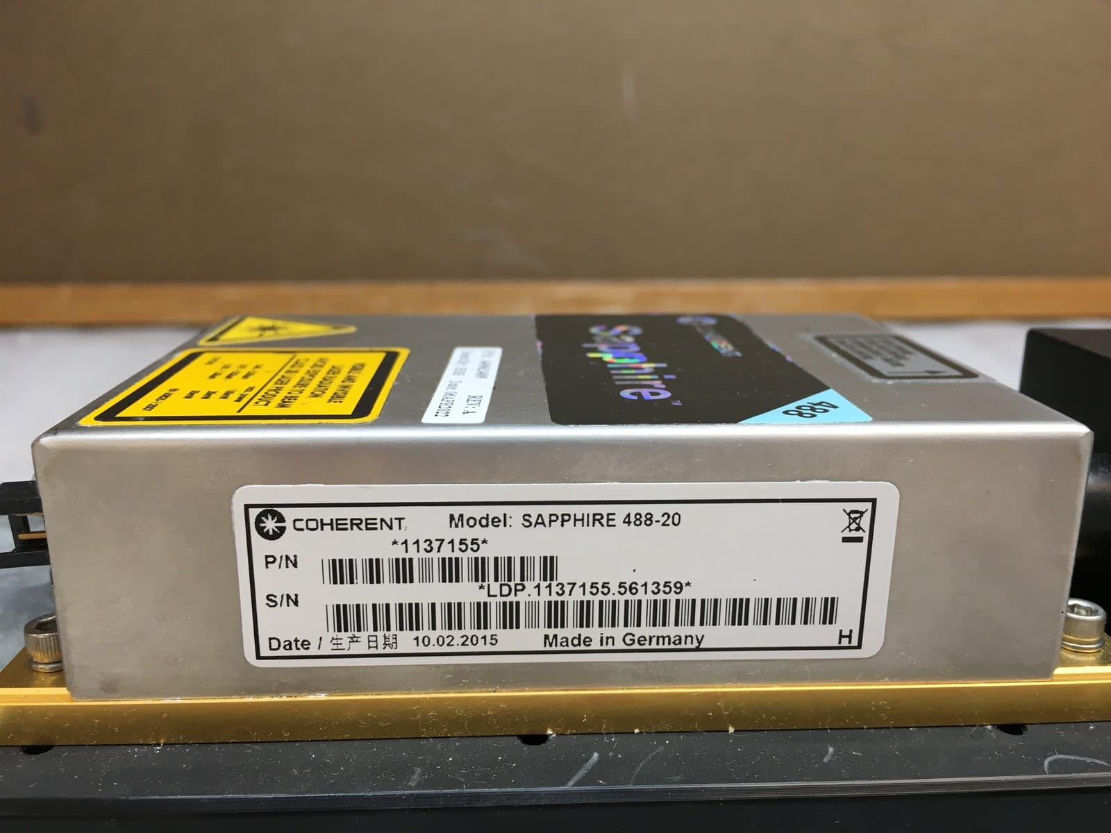 Coherent Sapphire 488-20 1137155 w/ LP OEM Controller USB 5