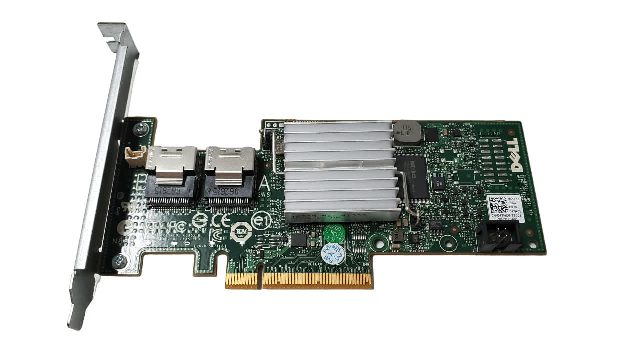 Dell 47MCV PERC H200 8-Port 6Gb PCIe SAS SATA Raid Controller 65F44 Full Height