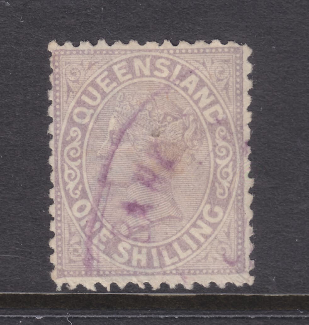 QLD:  1882  2ND SIDEFACE QV  1/ LILAC   SG 172   F.USED. 