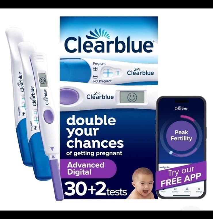 30ct Clearblue Advanced Digital Ovulation Test Kit + 2 Pregnancy Tests exp12/26