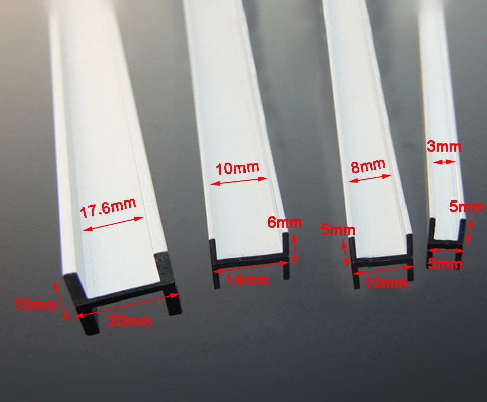 1pcs Aluminium U Profile Channel DIY RC Car Model Craft Robot Bracket Multi Size