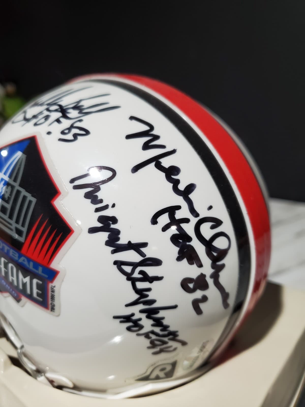 Bell Eller Olsen Stephenson Wilcox Youngblood Signed Hall Of Famers Mini Helmet 6