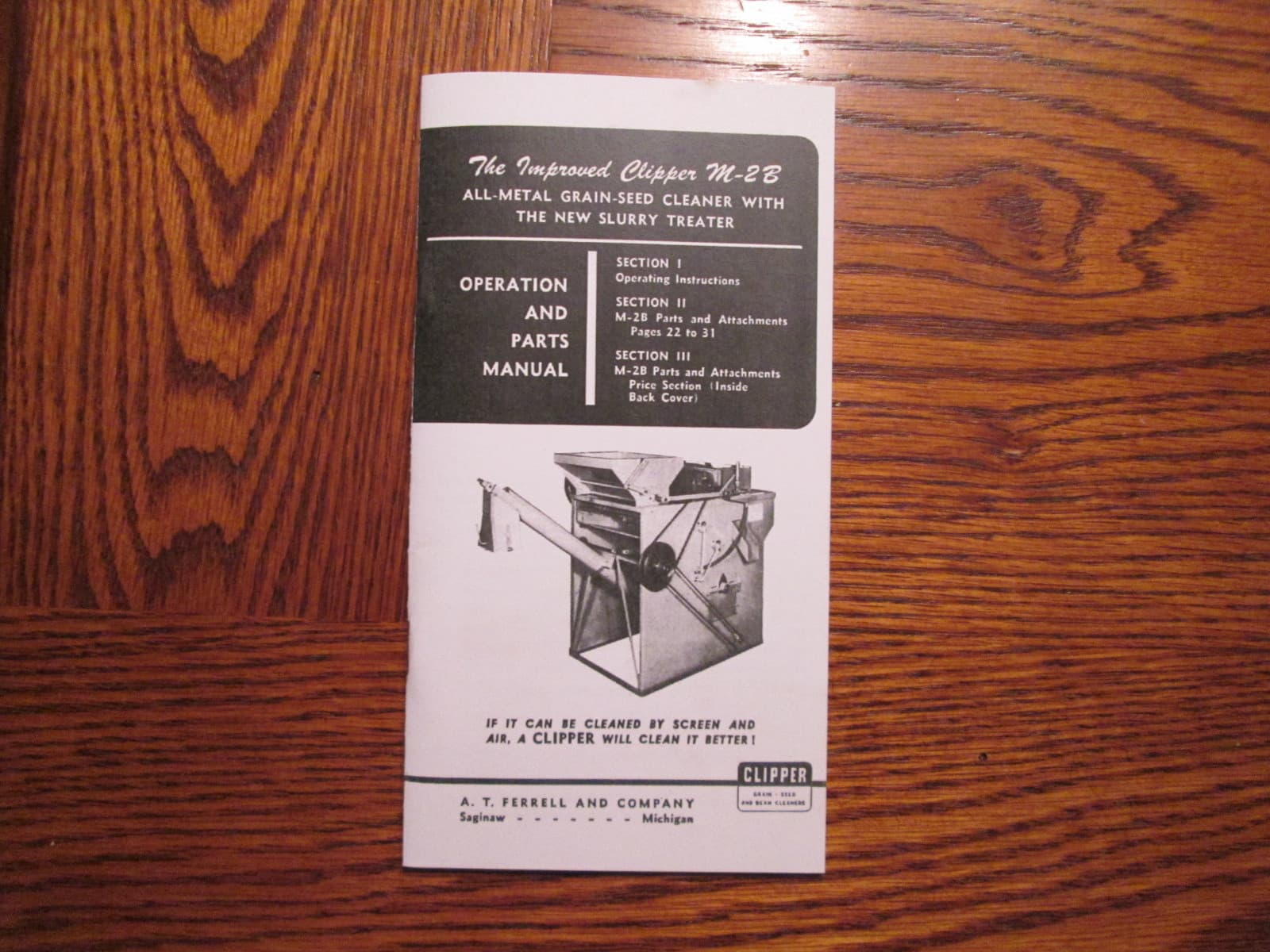 Clipper M-2B Seed Cleaner Manual
