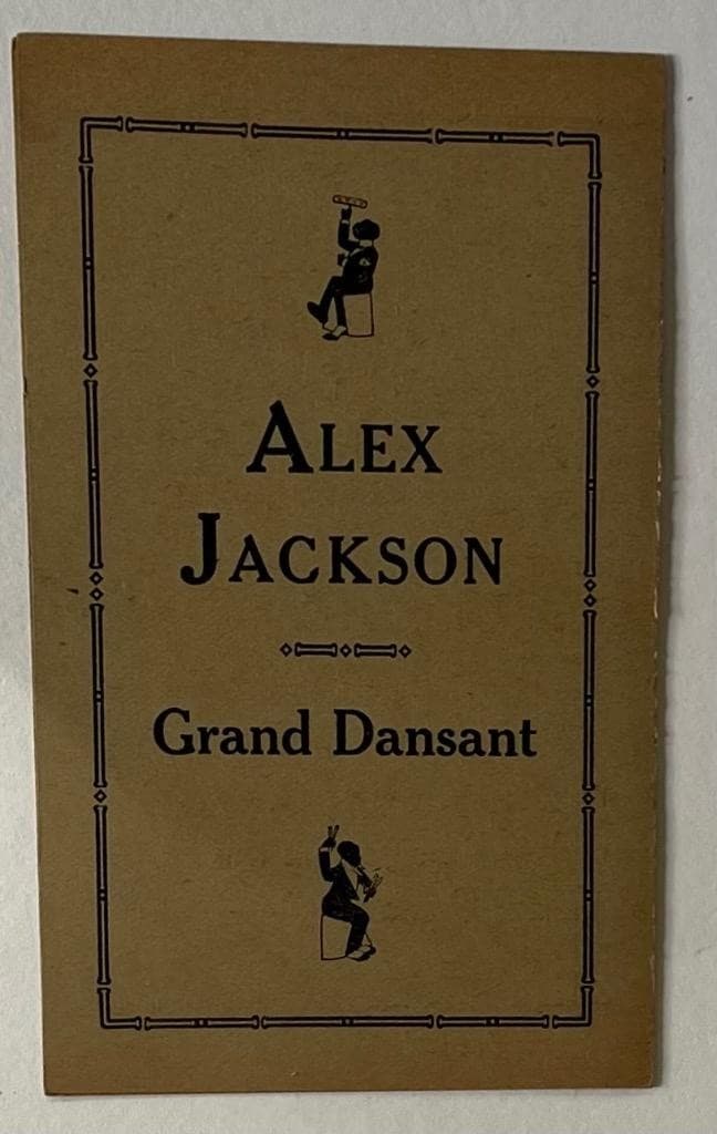c1920s BLACK BAND PAMPHLET, ALEX JACKSON AND HIS ORIGINAL PLANTATION ORCHESTRA 2