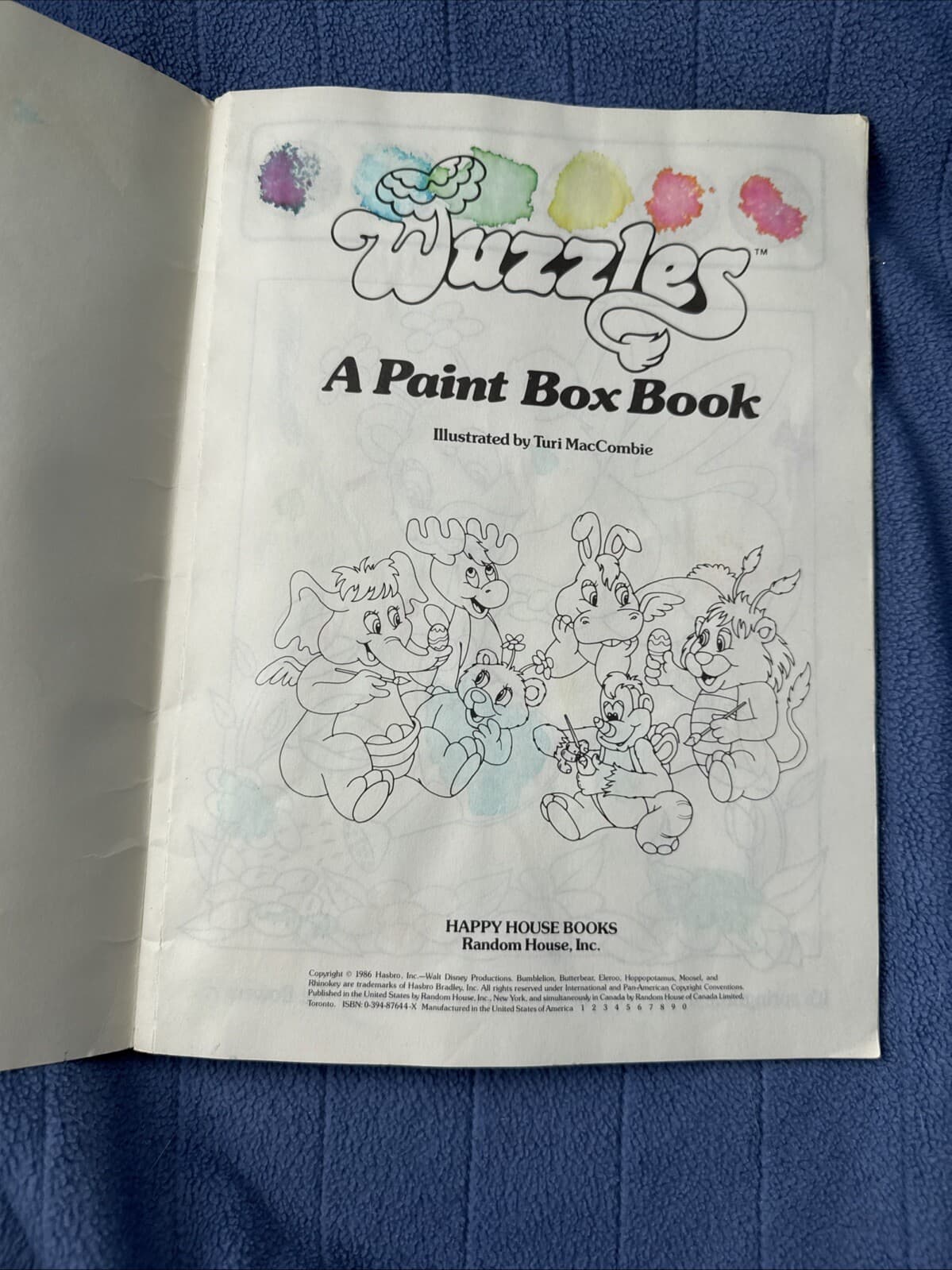 Disney Wuzzles Watercolor Paint Box Activity Book VTG 1986 READ 2