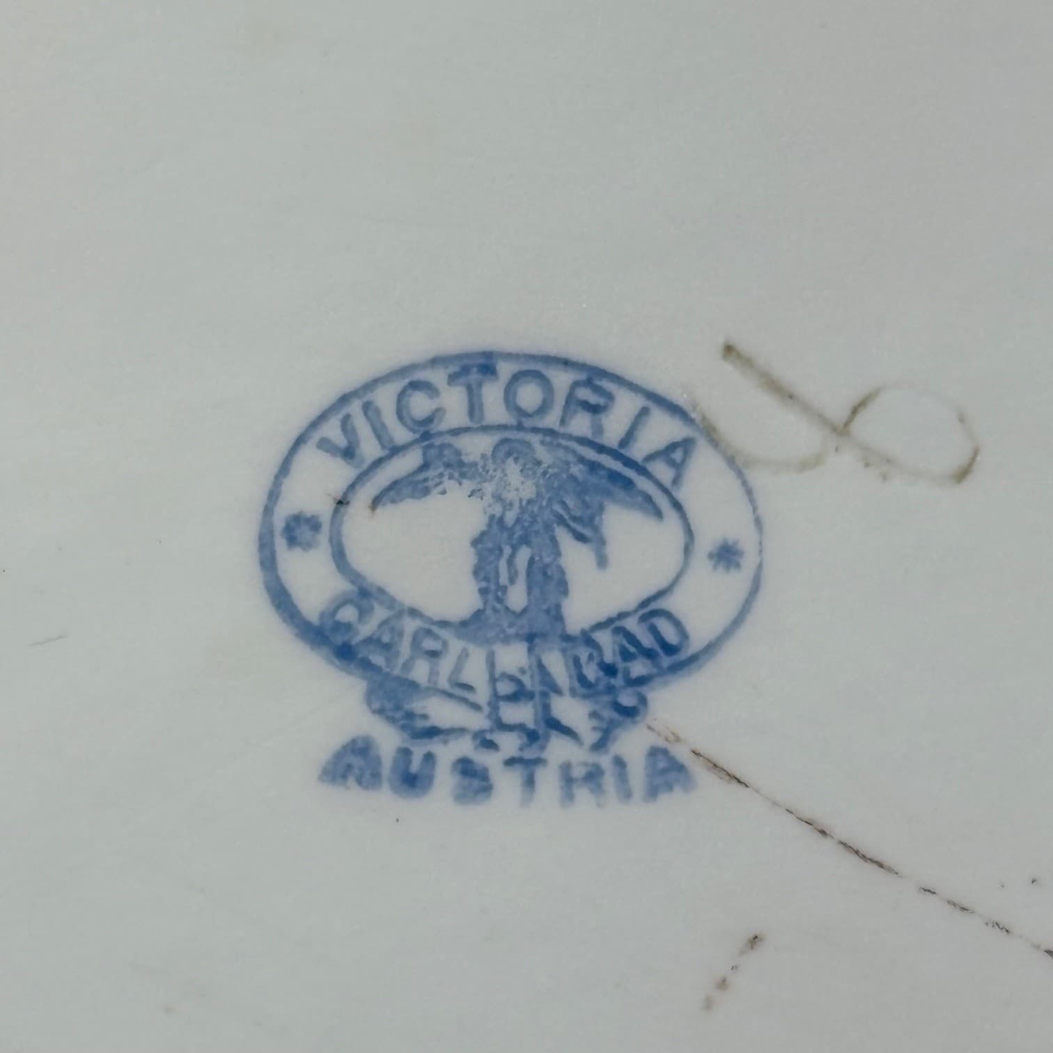 Antique Victoria Austria Scalloped Serving Platter 11" x 7" 6