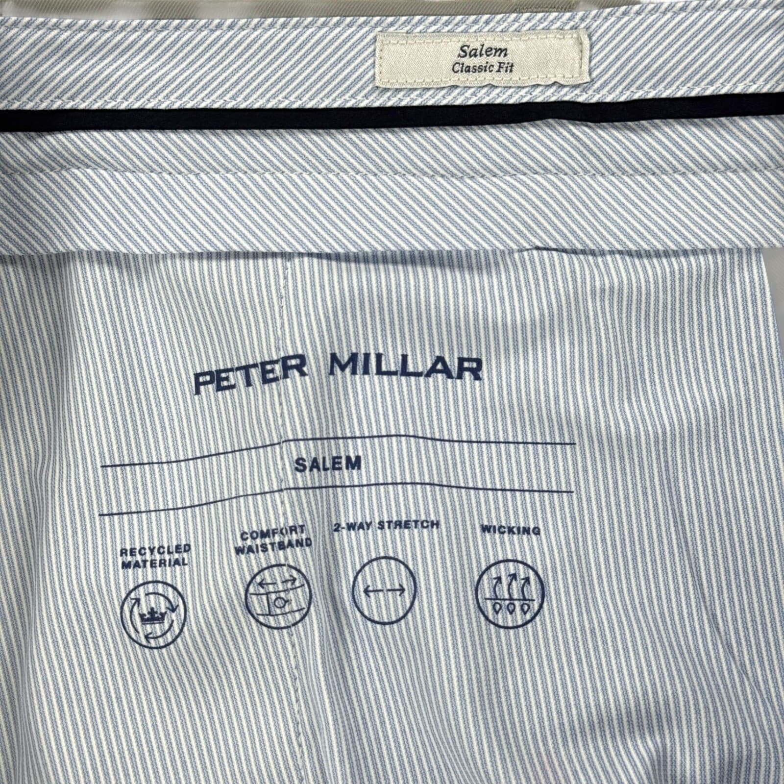 NWT Peter Millar Salem Performance Short Men's Size 34 in Gale Grey - $108 4