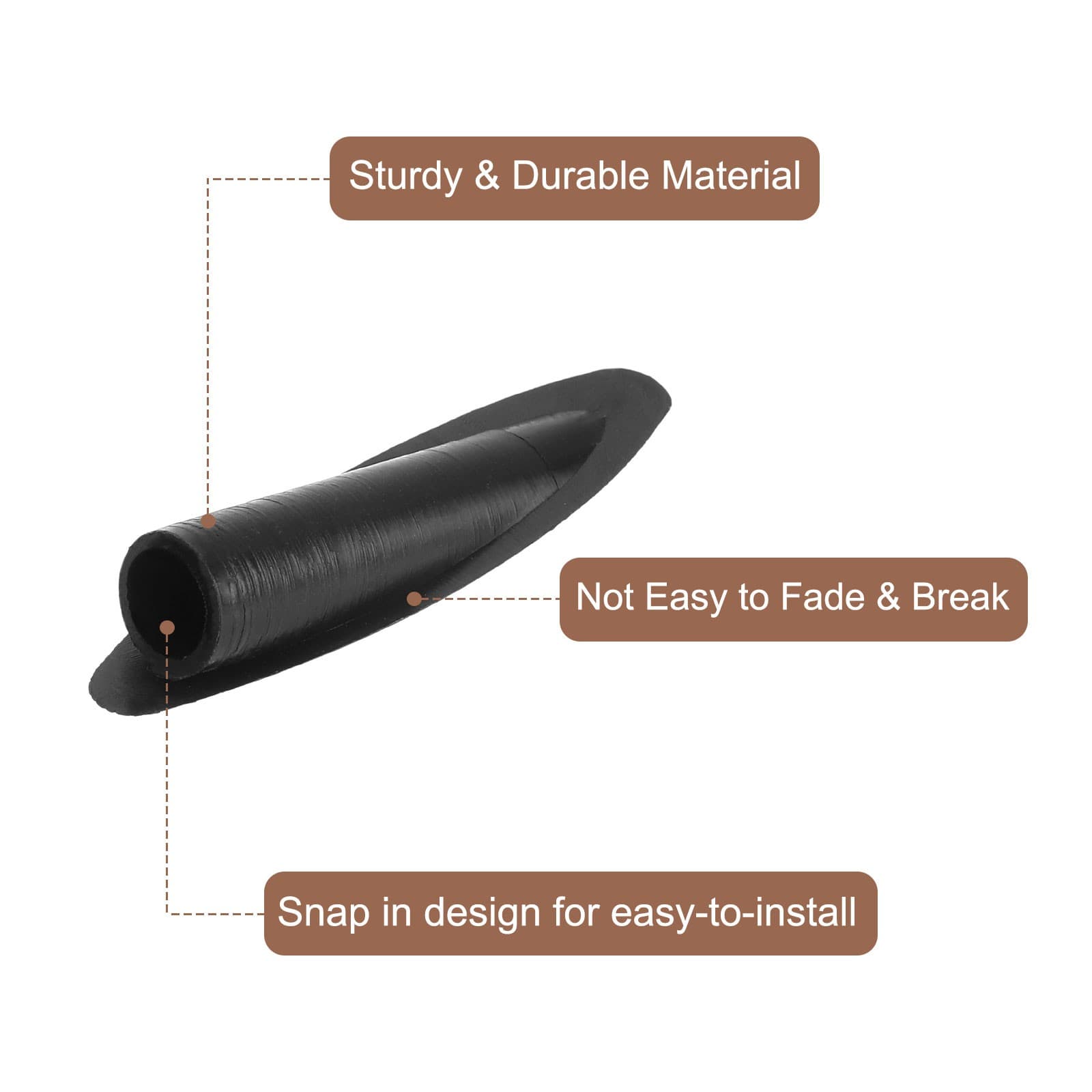 200Pcs 9mm Plastic Pocket Hole Plugs Slant Hole Caps for Wood Working, Black 4