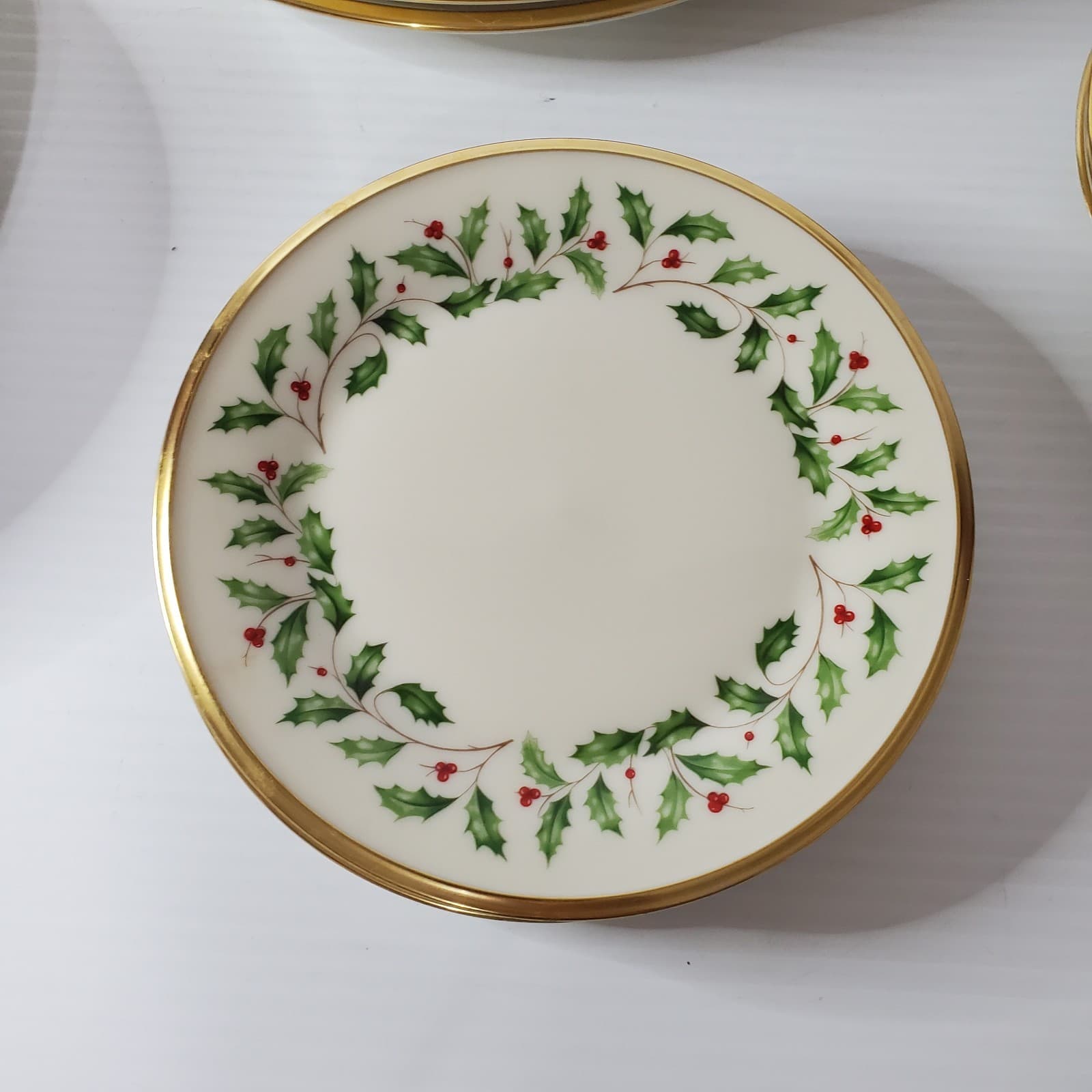 Lenox China Holiday Set Service For Four 20pc Holly Wreath Dimension Collection  6