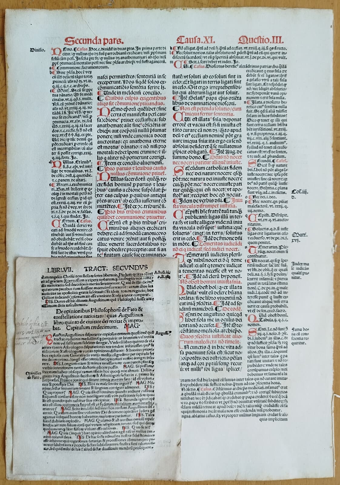 7 Early Printed Post Incunable Leaves (B) - 1489/1550 2