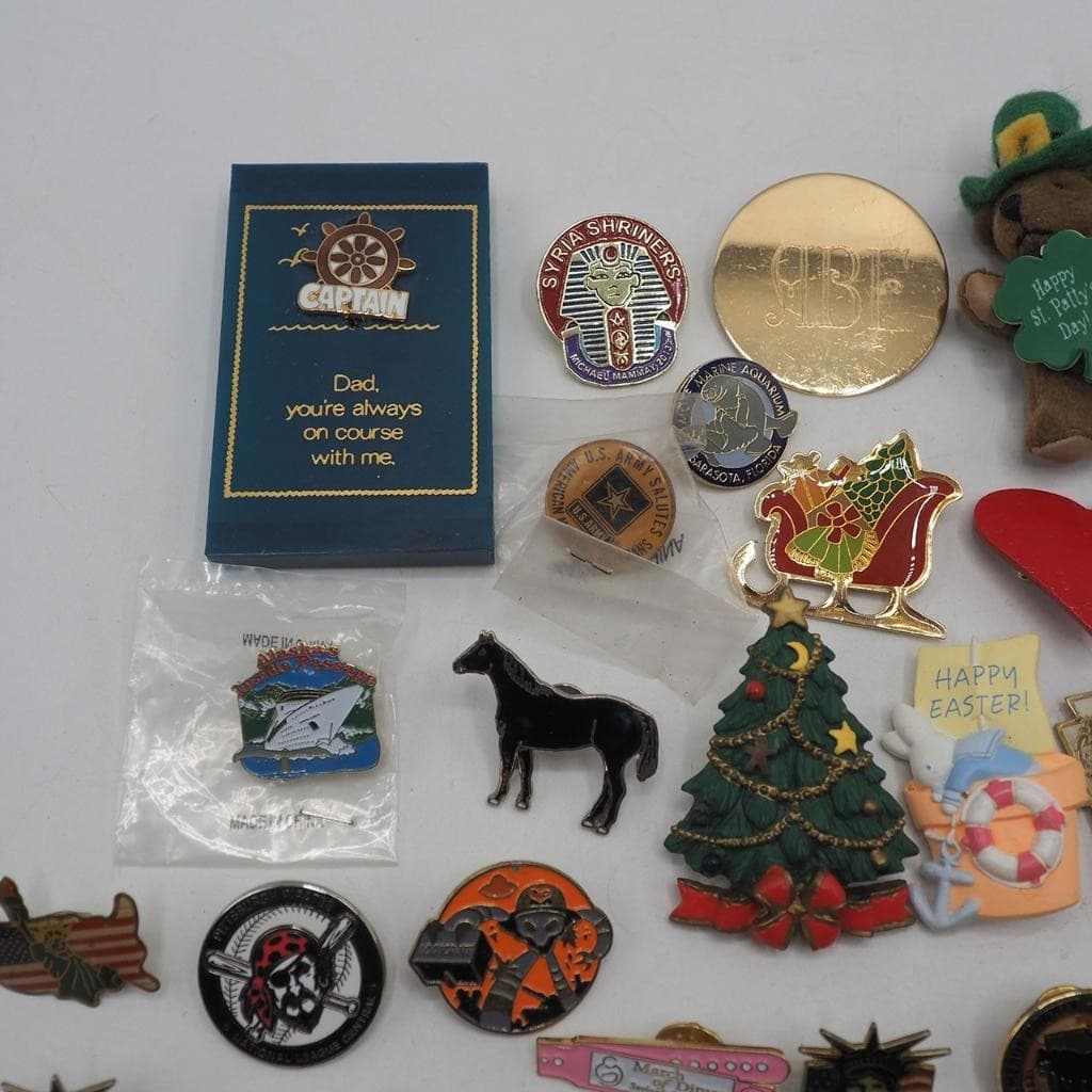 Lot of 50 Vintage & Modern Pins Pinback 2