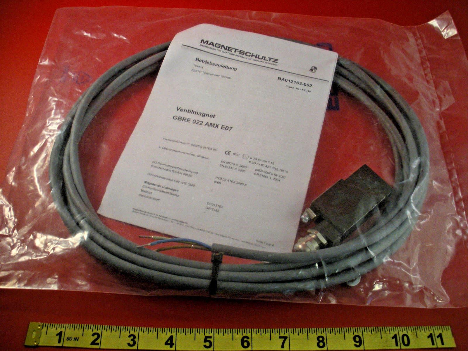 Festo GBRE 022 AMX E07 Solenoid Cable Sensor BA012163-002 753700 Magnet Schultz