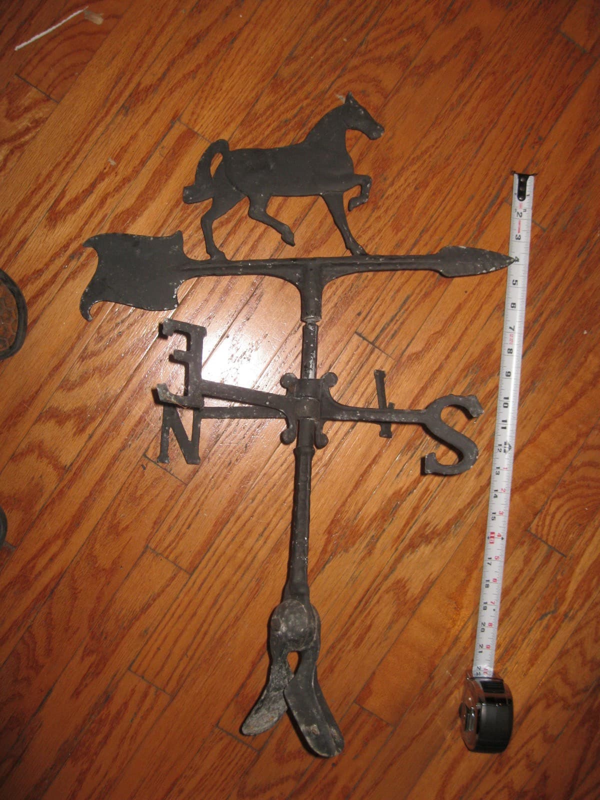 Vintage Aluminum Weathervane Directional Horse Farm Barn