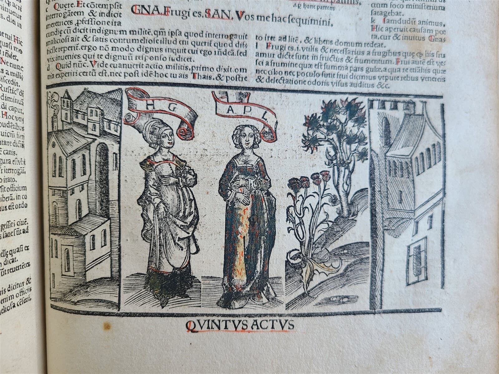 1499 INCUNABULA FULLY ILLUSTRATED COMEDY by TERENCE antique RARE INCUNABLE 5