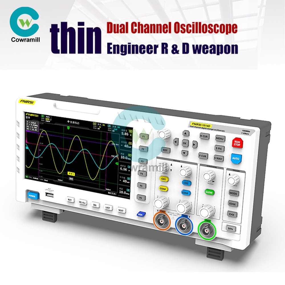 FNIRSI 1014D 7inch LCD 2 Channel Signal Generator Digital Storage Oscilloscope 5