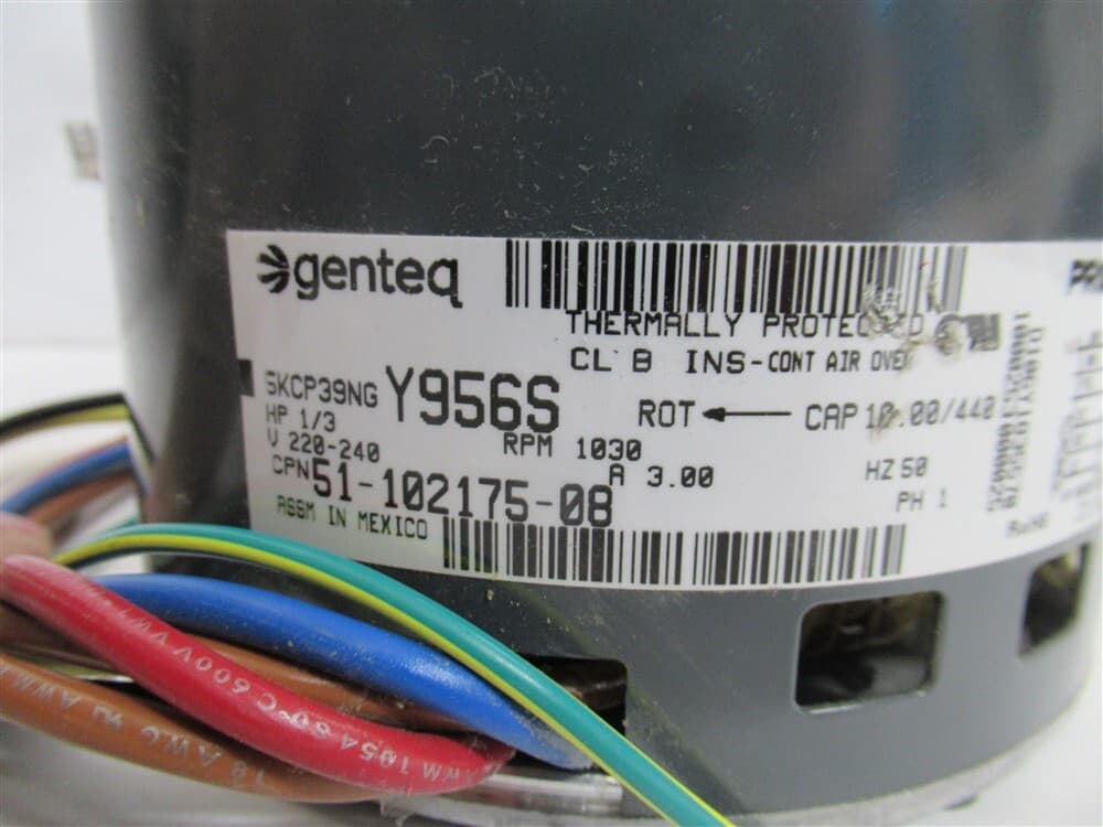 Rheem 51-102175-08, Blower Motor - 1/3 HP - 220 V - 900 RPM - 3 Speeds 2