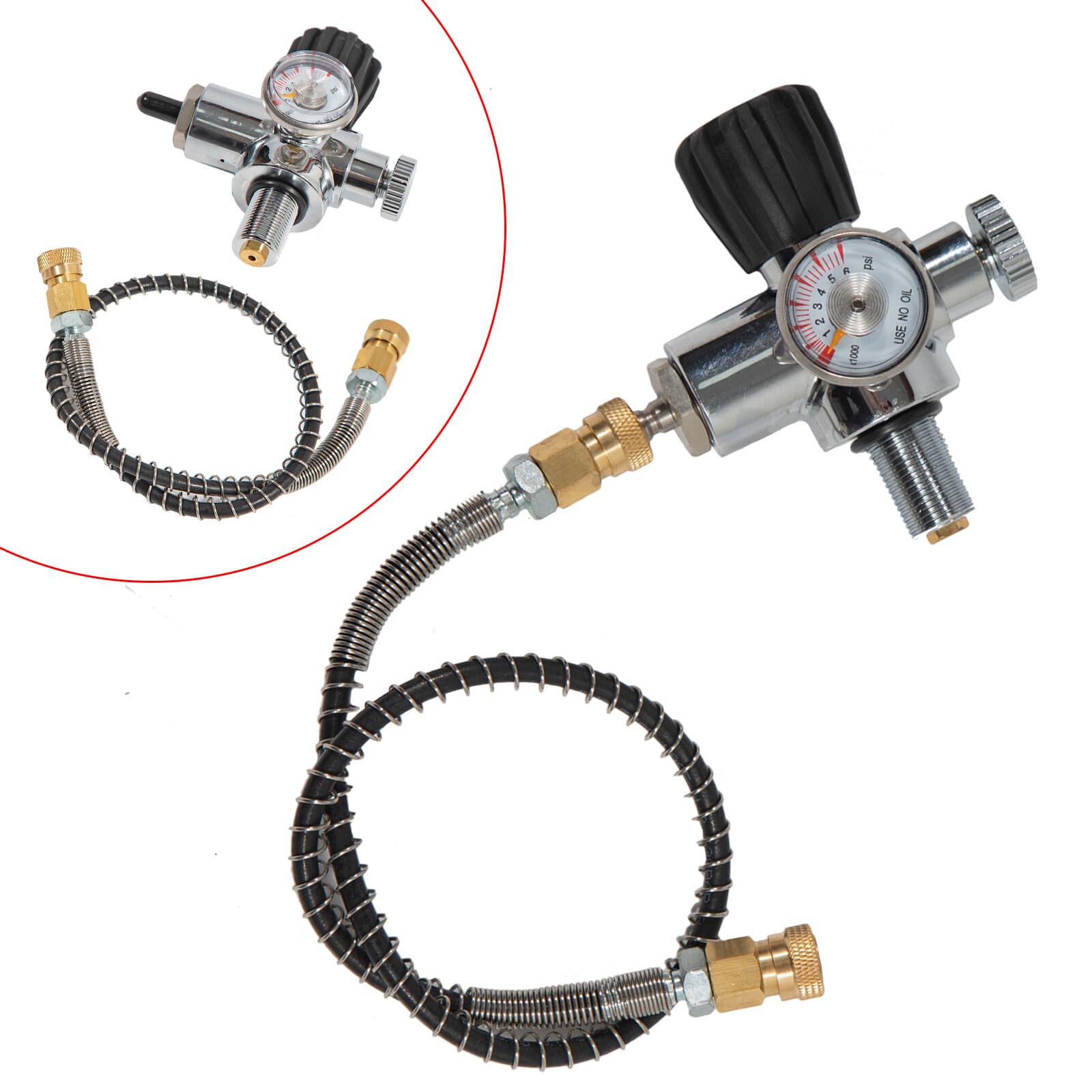 4500Psi Valve Regulator Fill Station Hose For PCP Air Tank SCBA SCUBA Cylinder 2