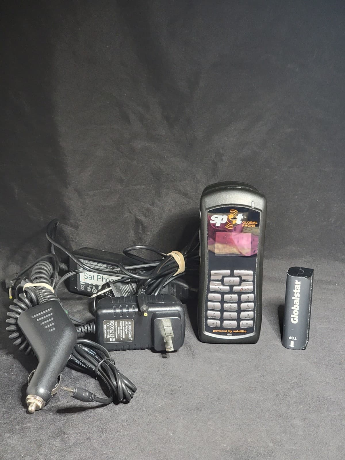 SPOT Global Satellite Phone Tested Powers On w/ Extra Battery & Charging Cords 4