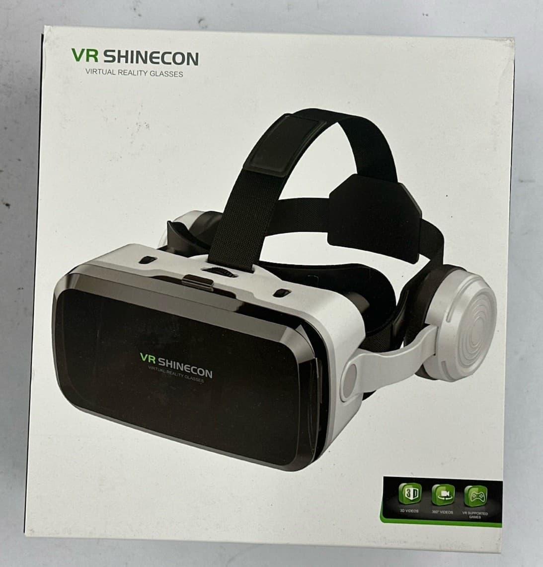 3D Virtual Reality Headset VR Glasses+ Headphones For Smartphone Android iPhone