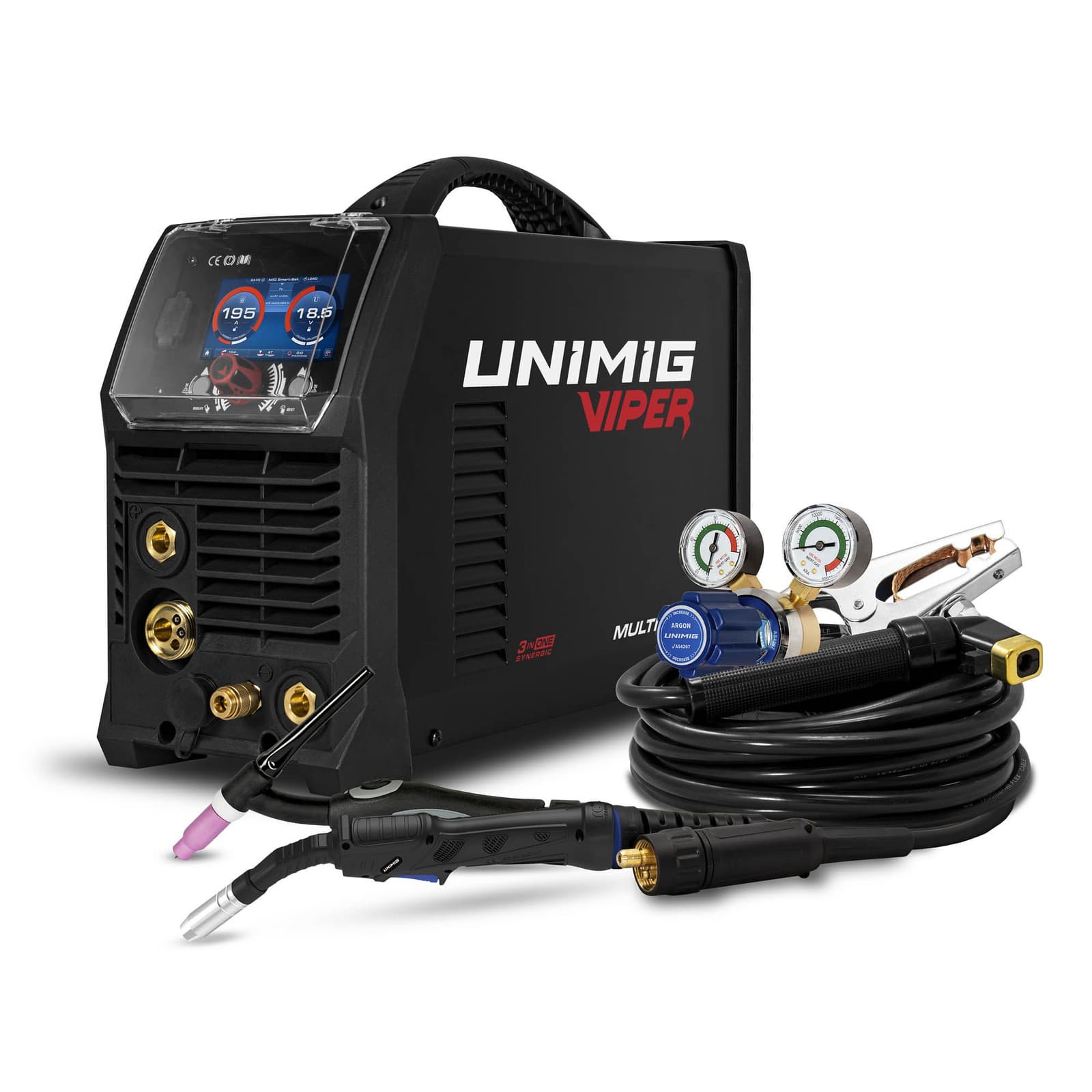 UNIMIG Viper Multi 195 Max Mig Tig Stick Welder HF Smart Set Torch U11011 2