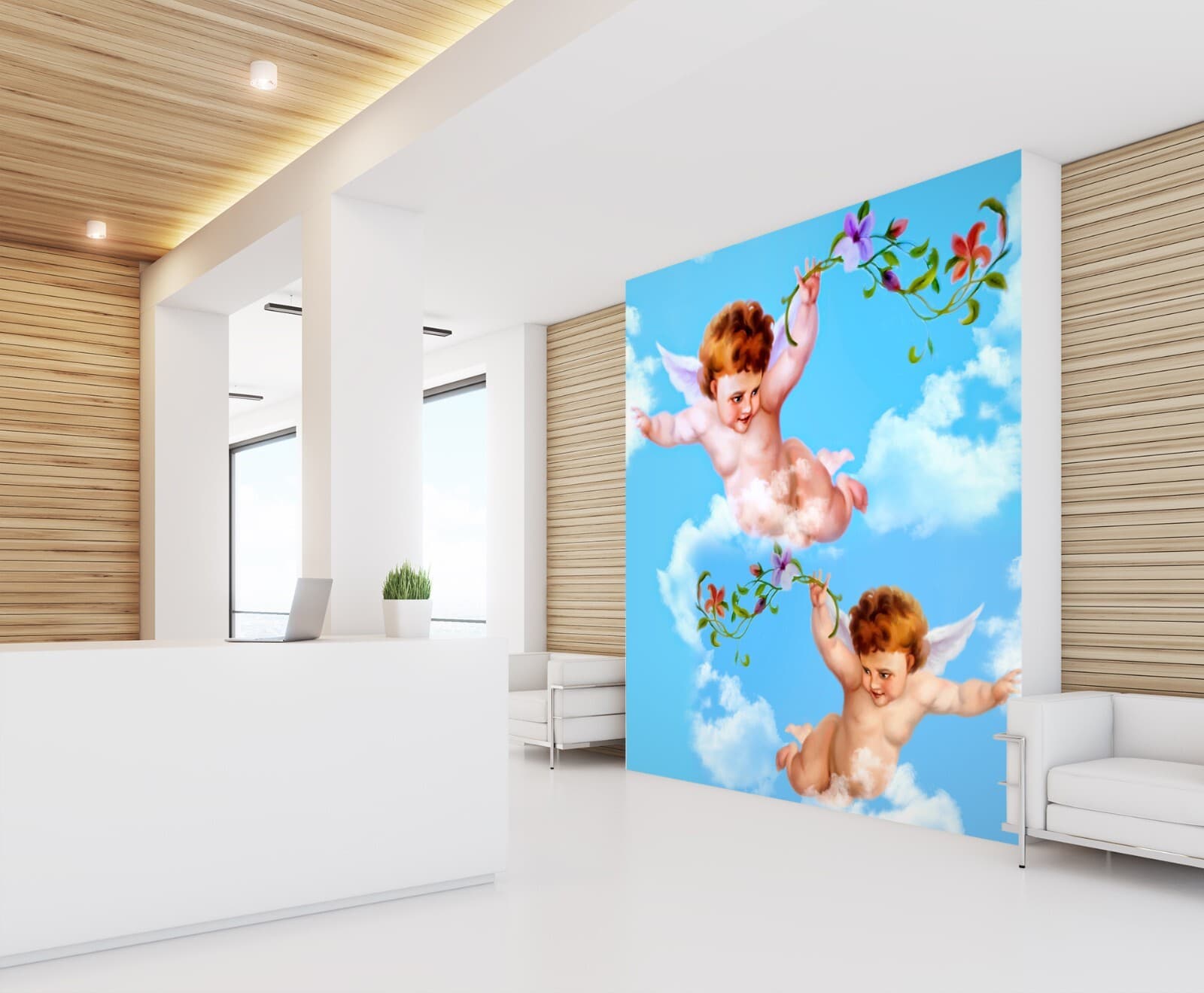3D Angel Baby G1682 Wallpaper Wall Murals Removable Self-adhesive Honey 2