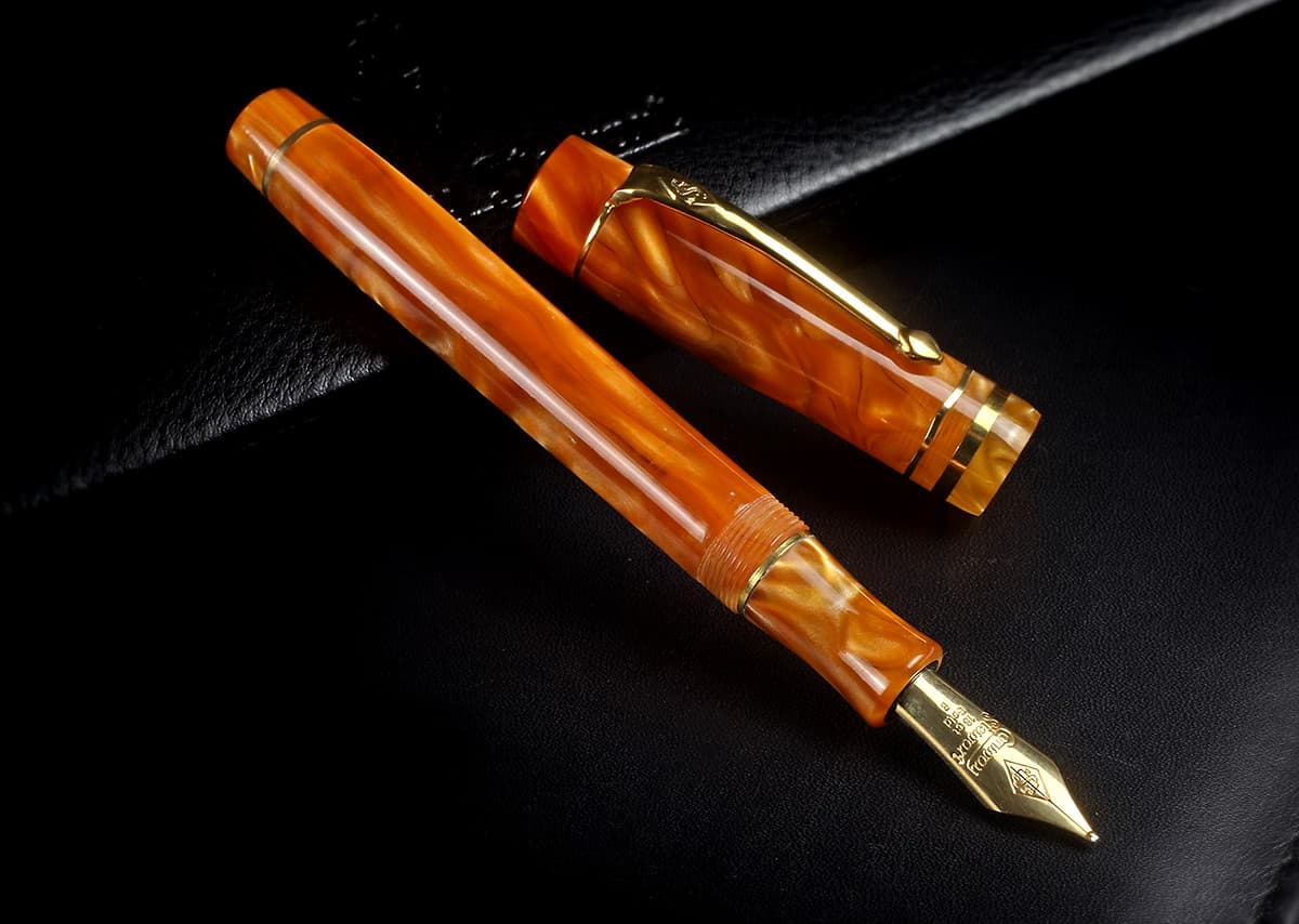 Conway Stewart Wellington Prototype (orange and amber swirl) Fountain Pen